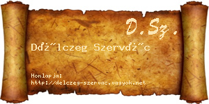 Délczeg Szervác névjegykártya
